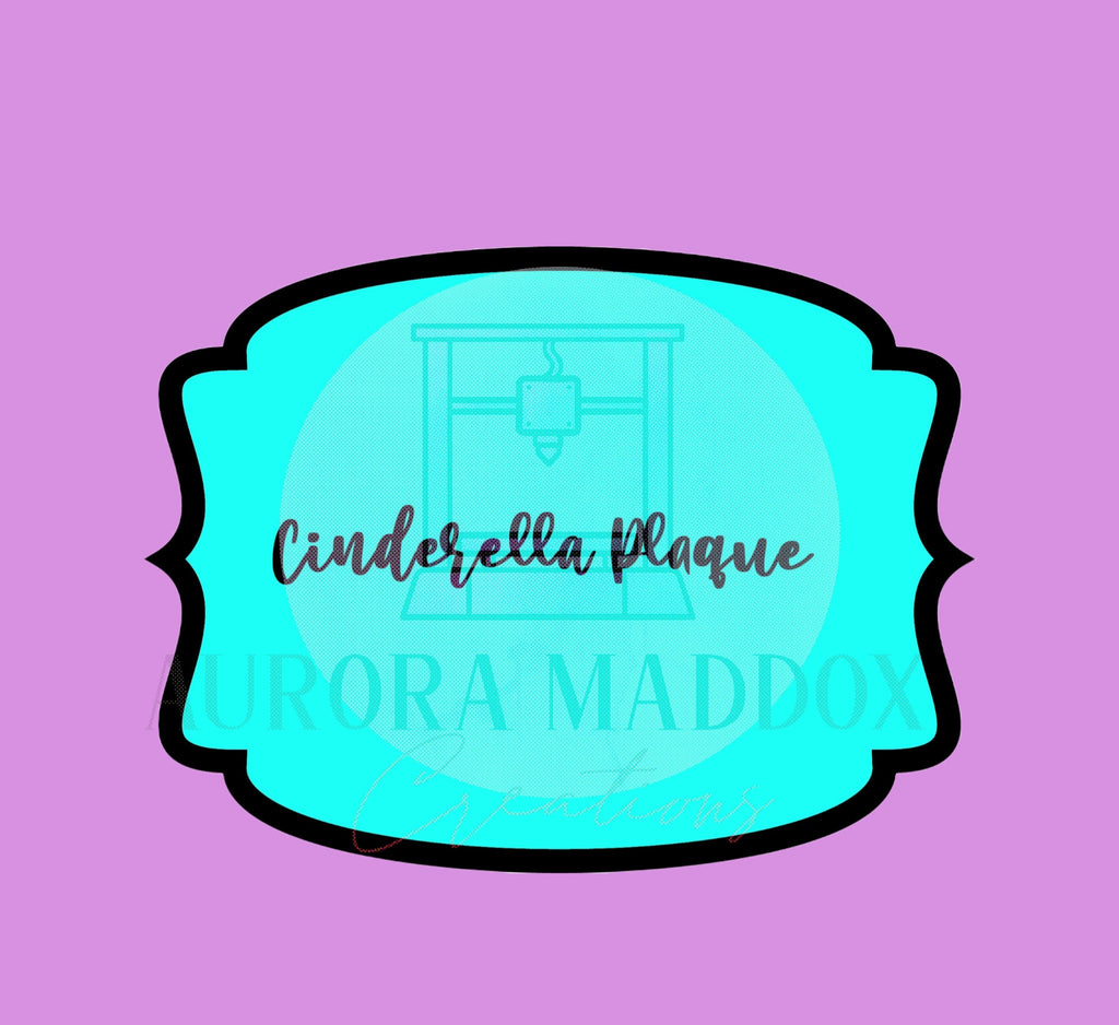 Cinderella Plaque | Cookie Cutter