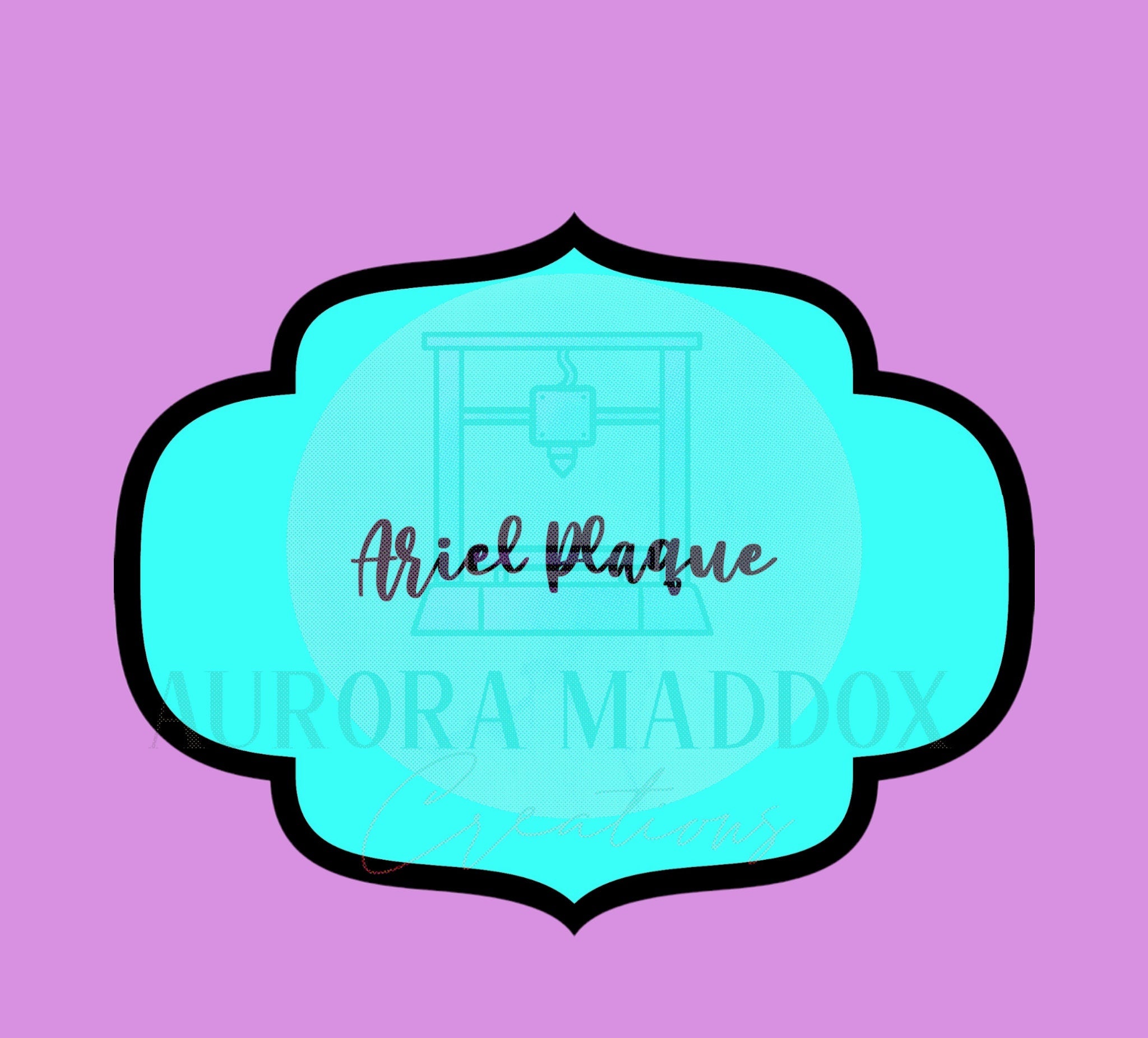 Ariel Plaque | Cookie Cutter