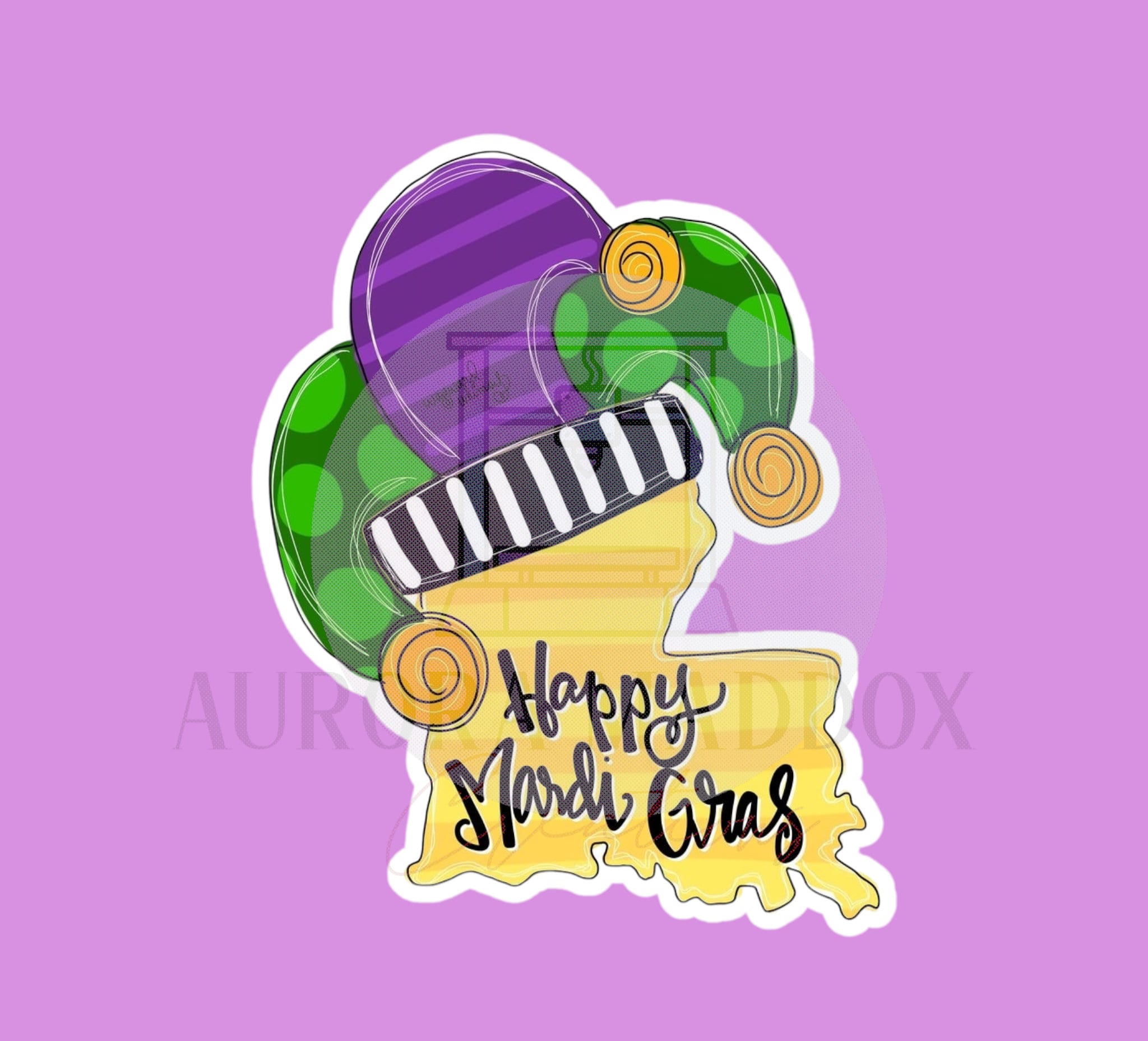 Louisiana Mardi Gras Hat Cookie Cutter