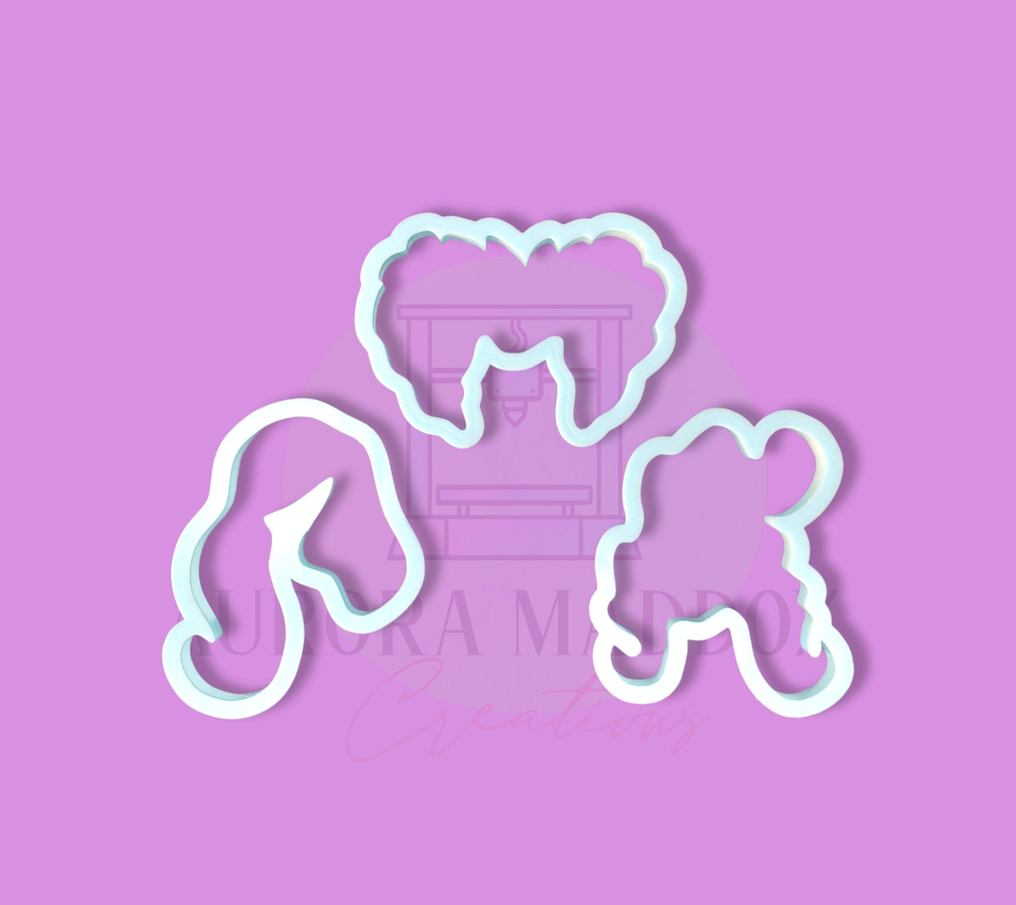 3 Witch Hair Set | Cookie Cutters | 3 Piece
