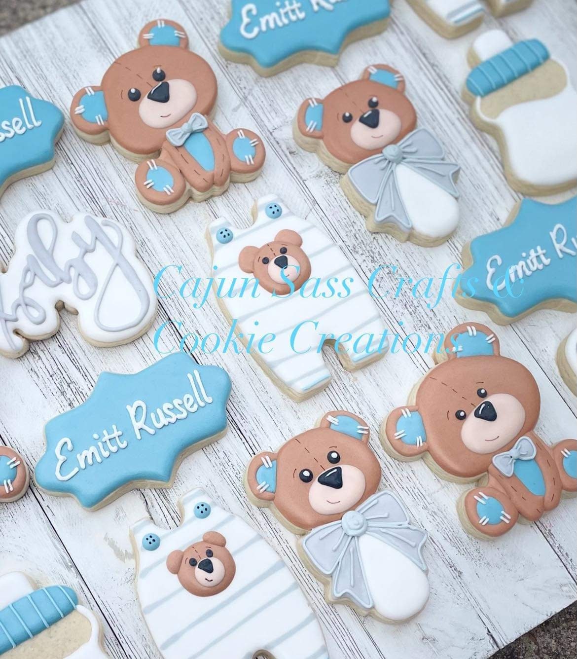 Bear Baby Rattle with Bow Cookie Cutter