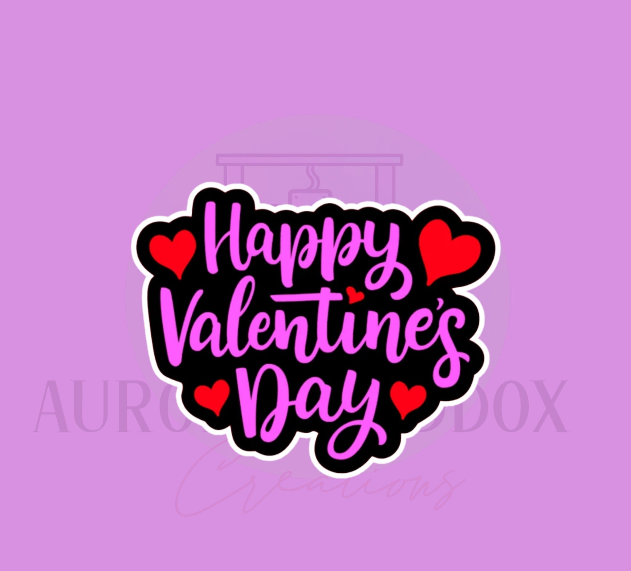 Happy Valentines Day Plaque Cookie Cutter