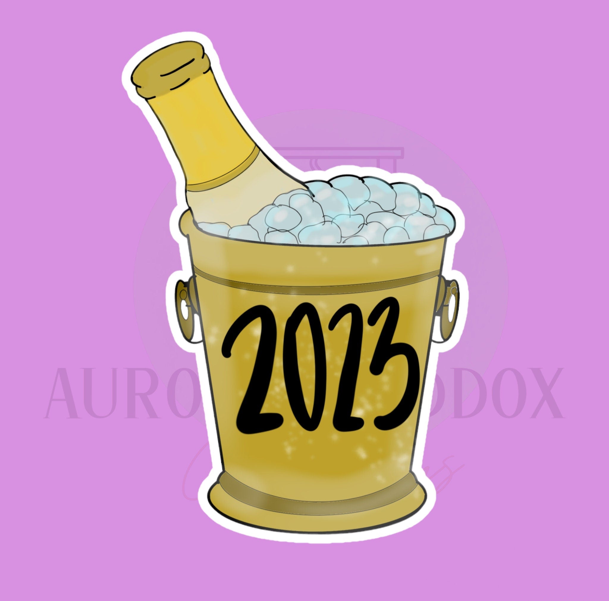 Champagne in Ice Bucket | Cookie Cutter