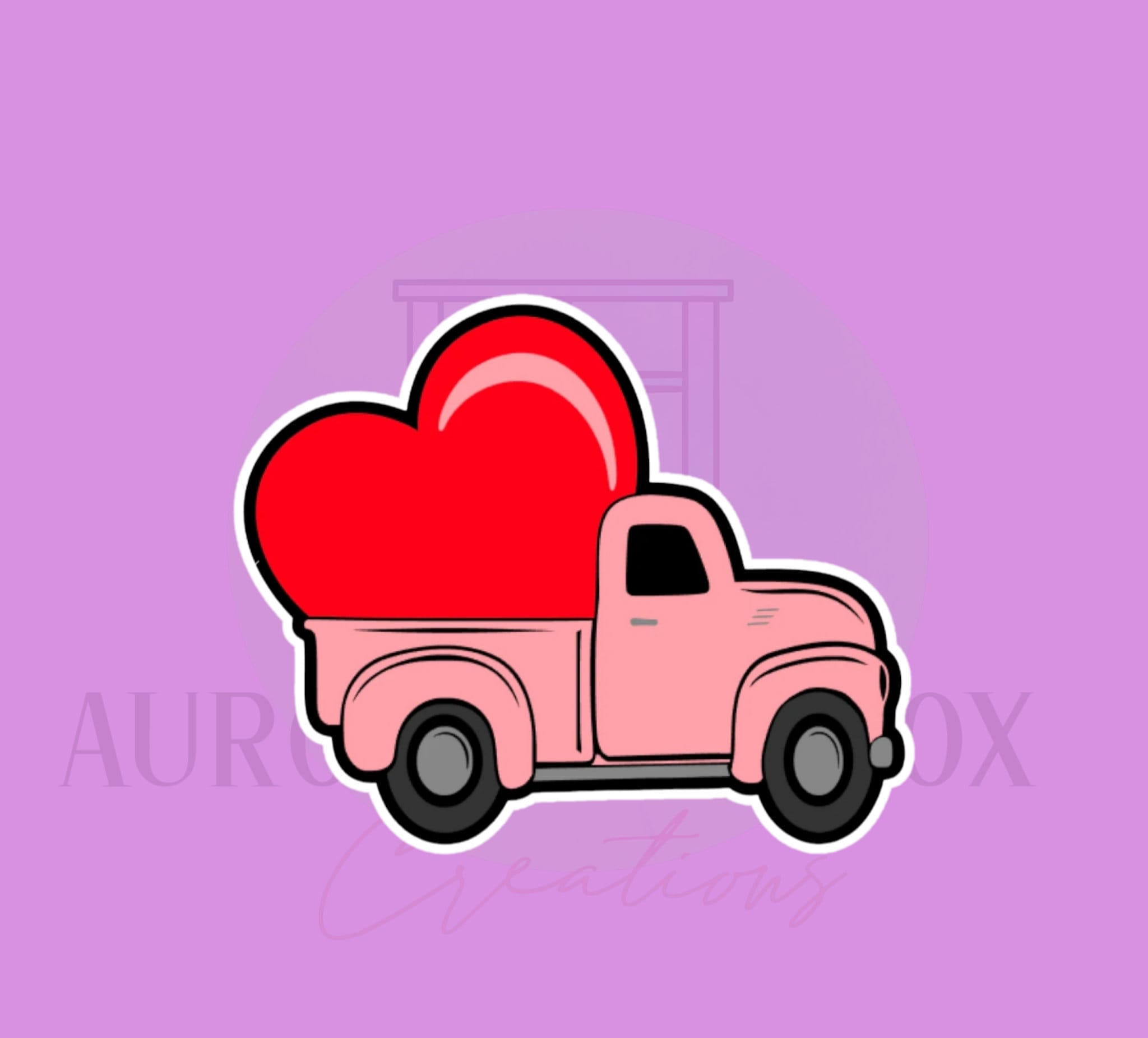 Heart Truck Cookie Cutter