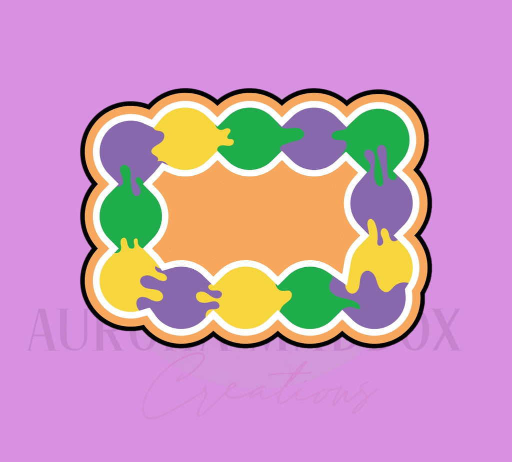 King Cake Rectangle #1| Cookie Cutter