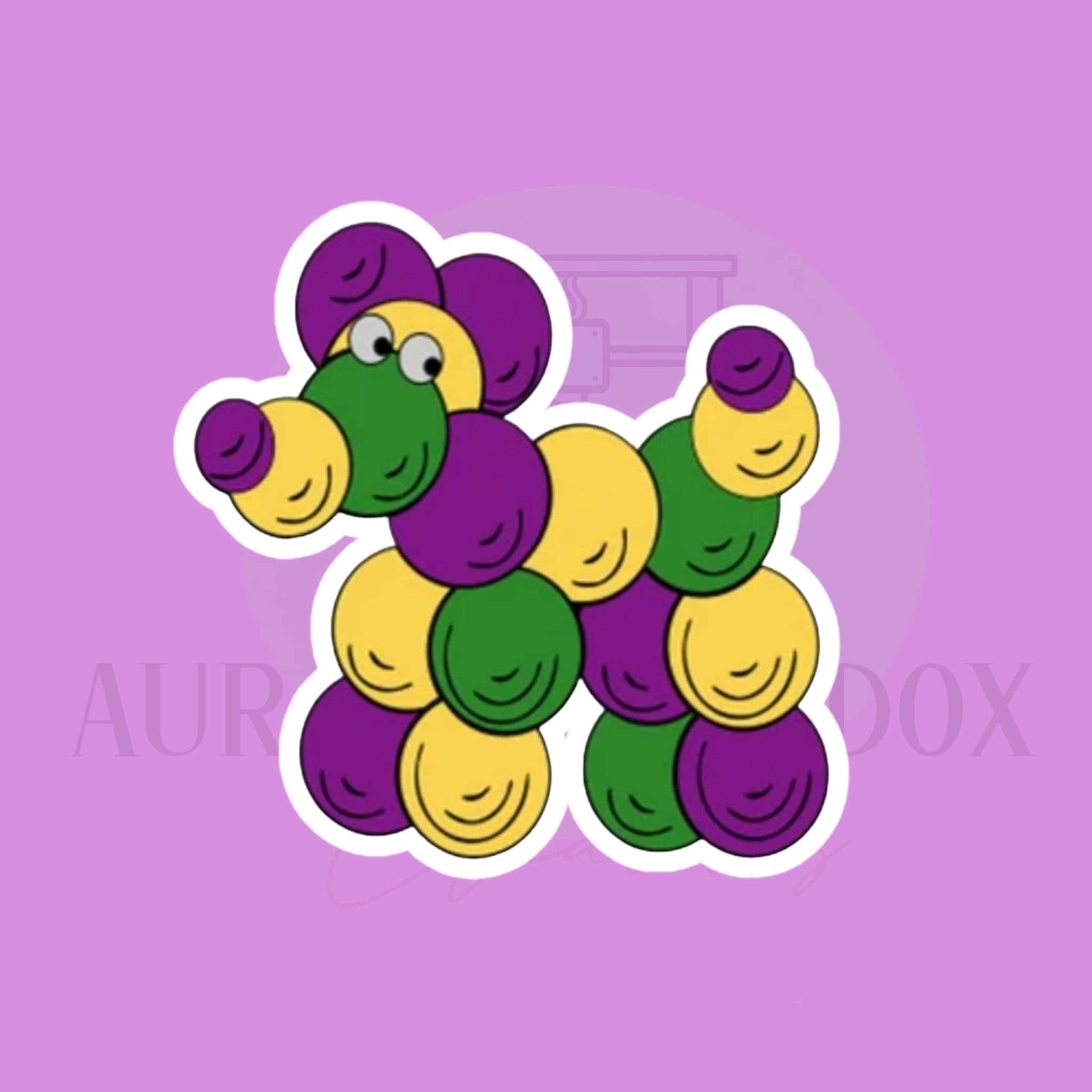 Mardi Gras Bead Dog Cookie Cutter
