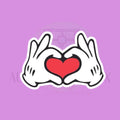 Mouse Hand Heart Cookie Cutter