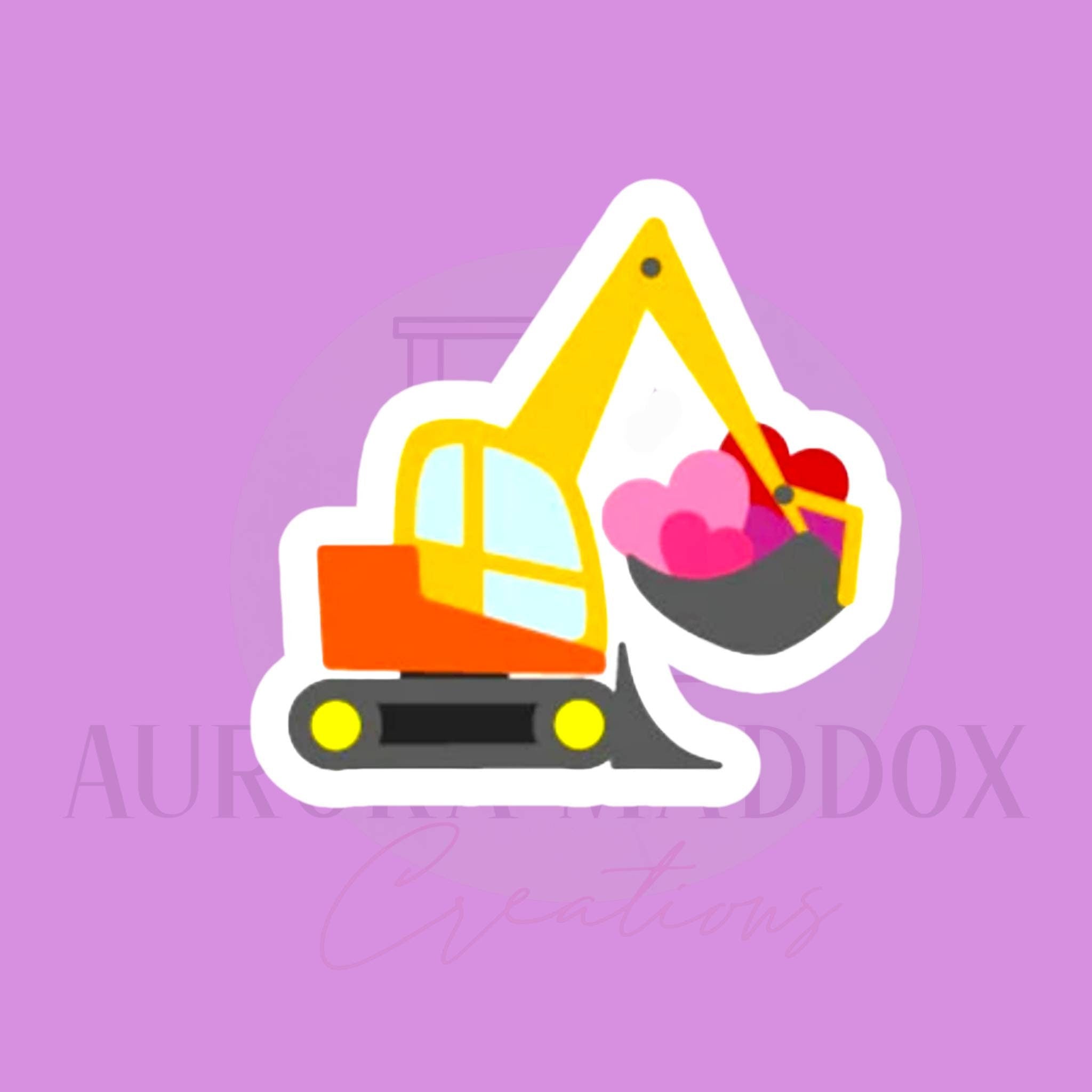 Excavator Valentine Cookie Cutter