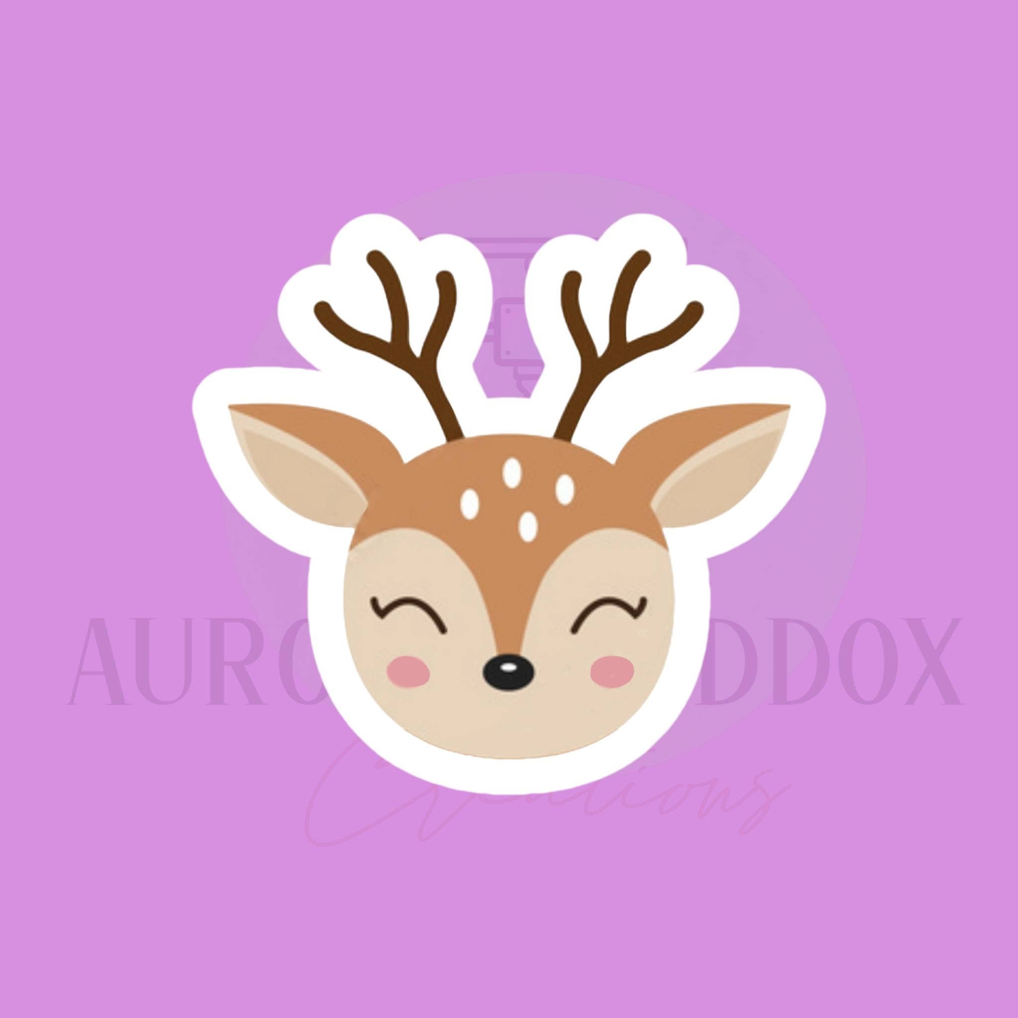 Deer Face Cookie Cutter – 3D Printed PLA Outline