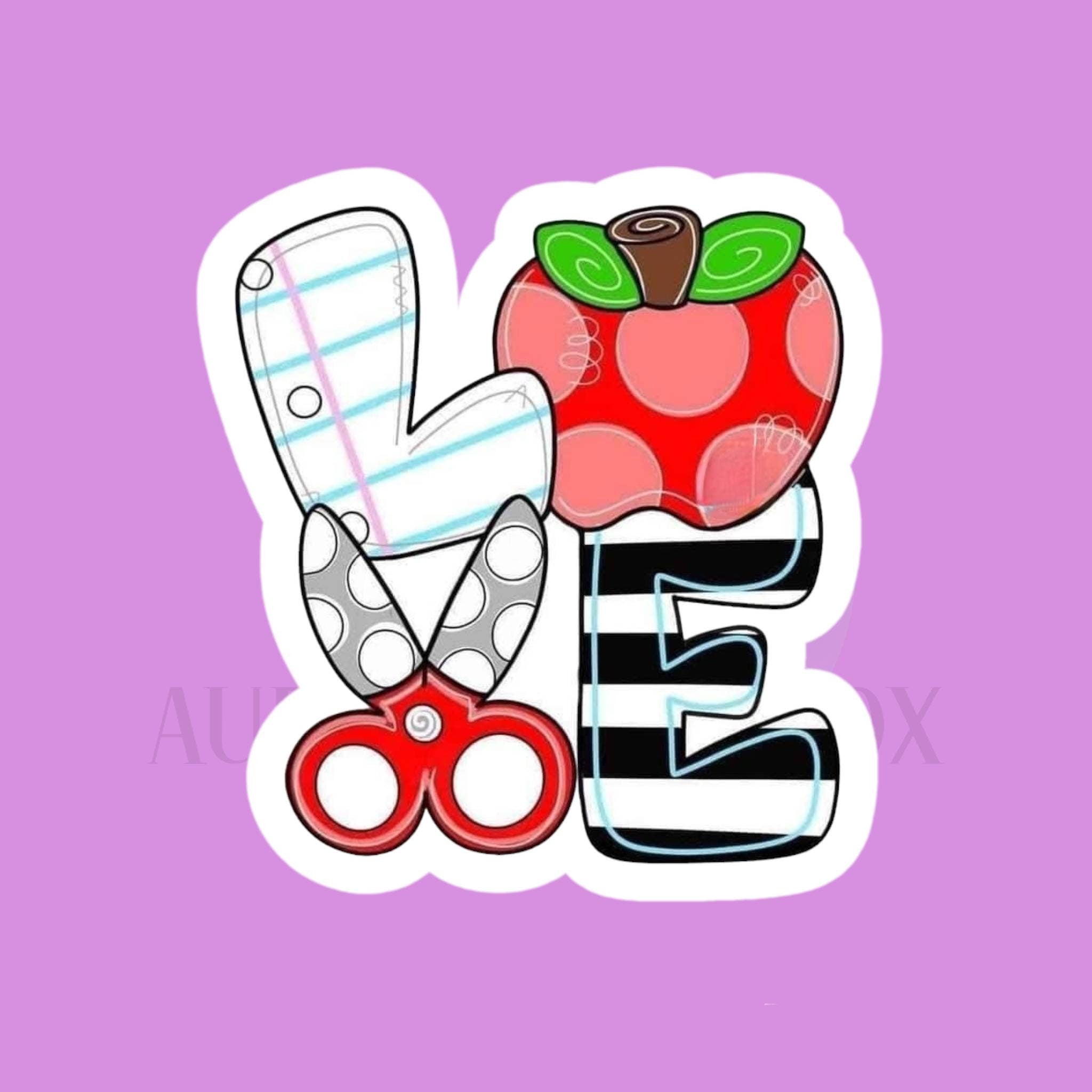 Love School Plaque Cookie Cutter
