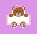 Sweet Bear with Bow Plaque Cookie Cutter
