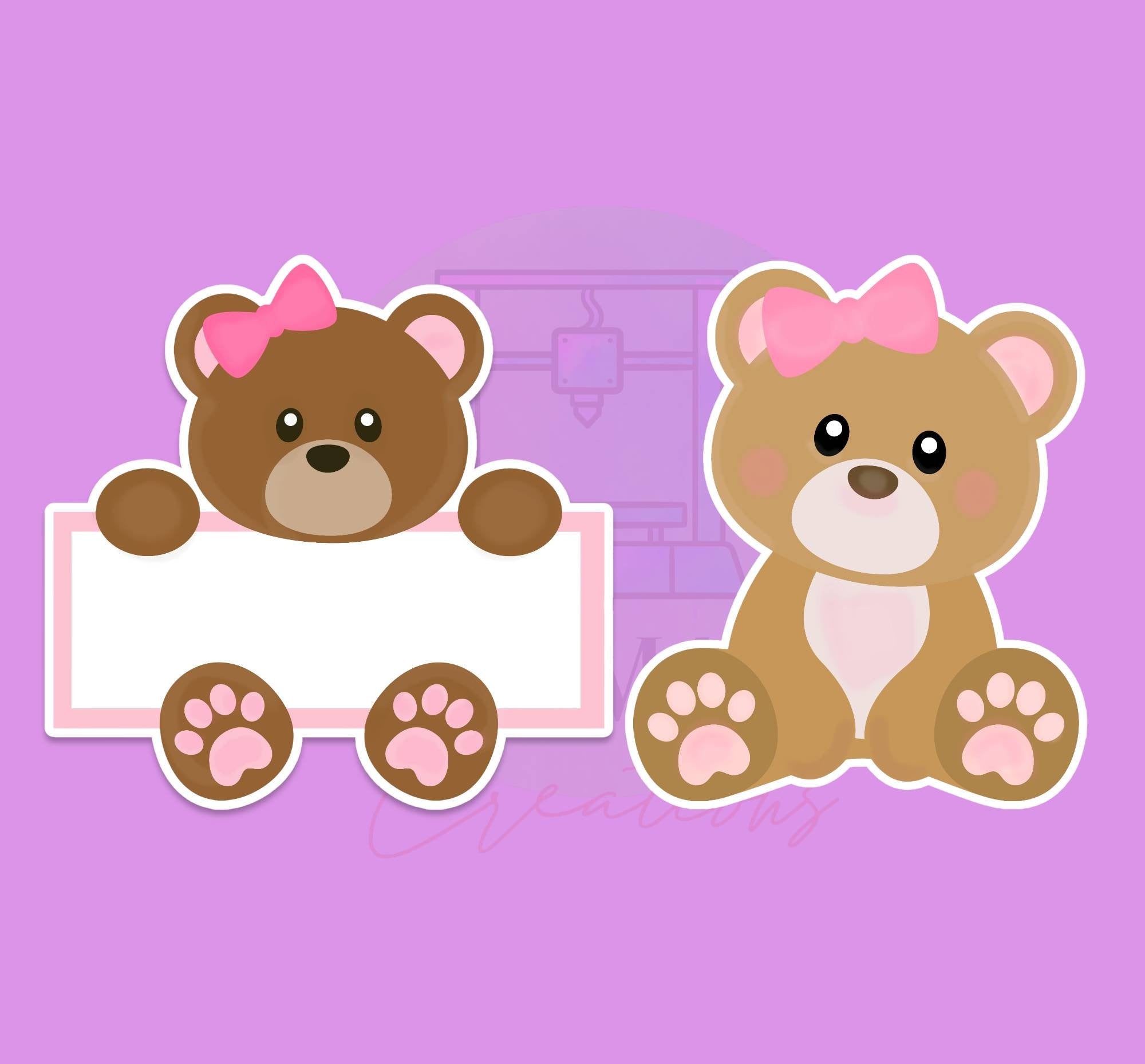Sweet Bear with Bow Set | 2 Piece | Cookie Cutter