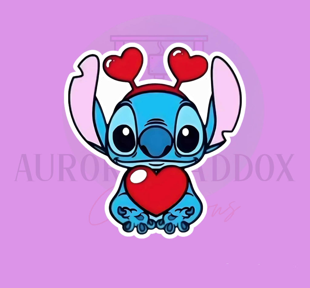 Blue Alien Monster Valentine #1 Cookie Cutter