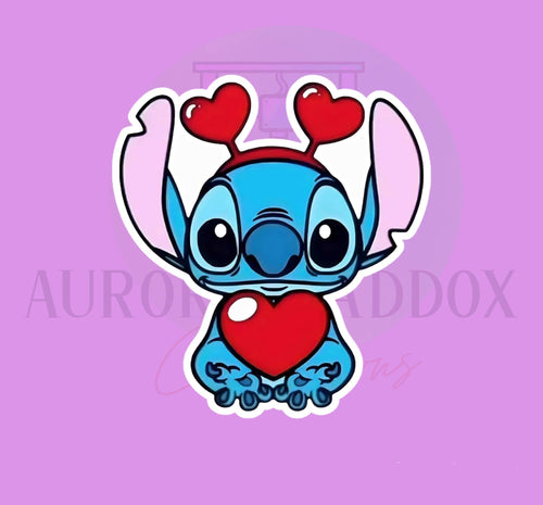 Blue Alien Monster Valentine #1 Cookie Cutter
