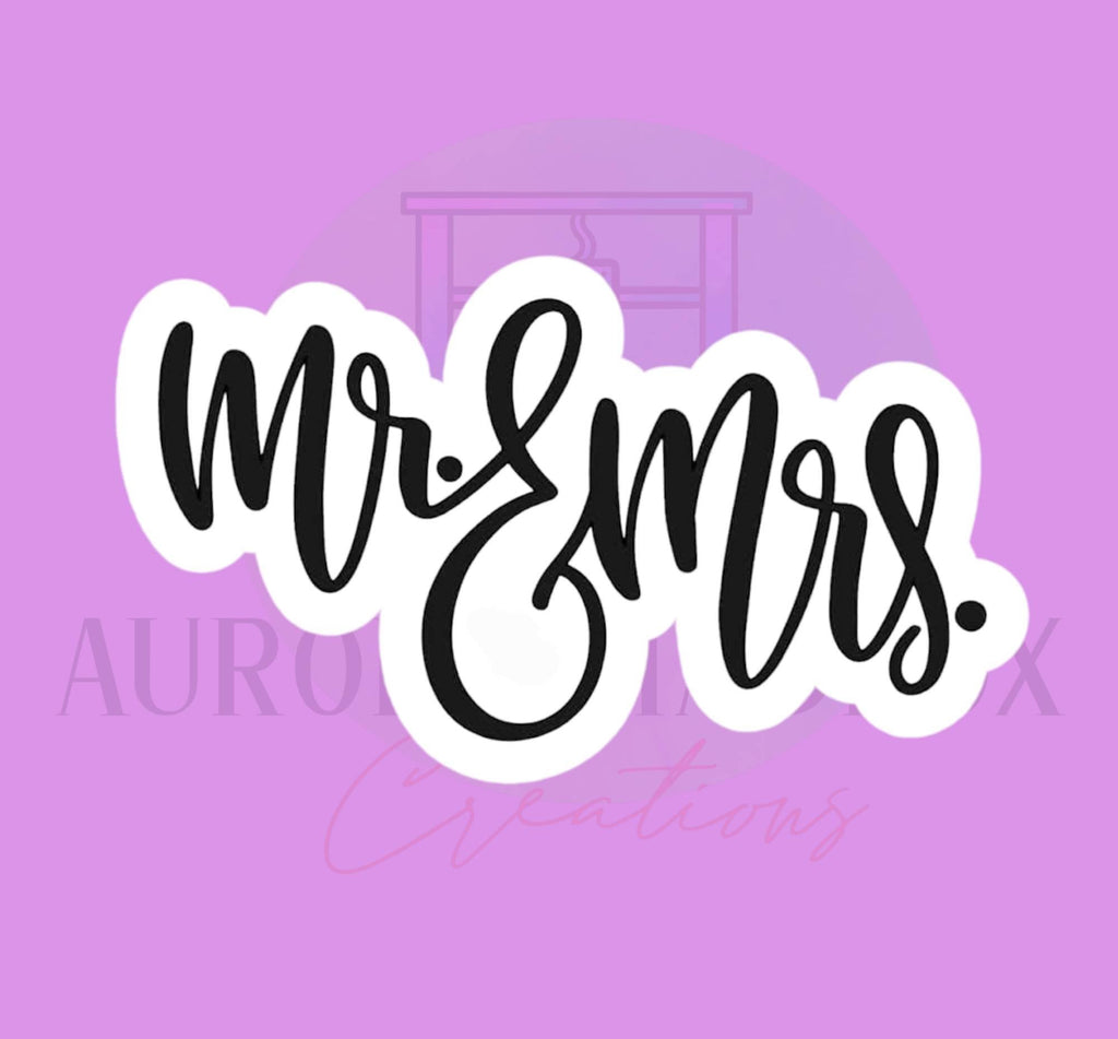 Mr. & Mrs. Plaque Cookie Cutter