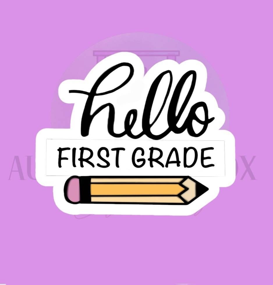 Hello Pencil Plaque Cookie Cutter