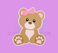 Sweet Bear with Bow Cookie Cutter