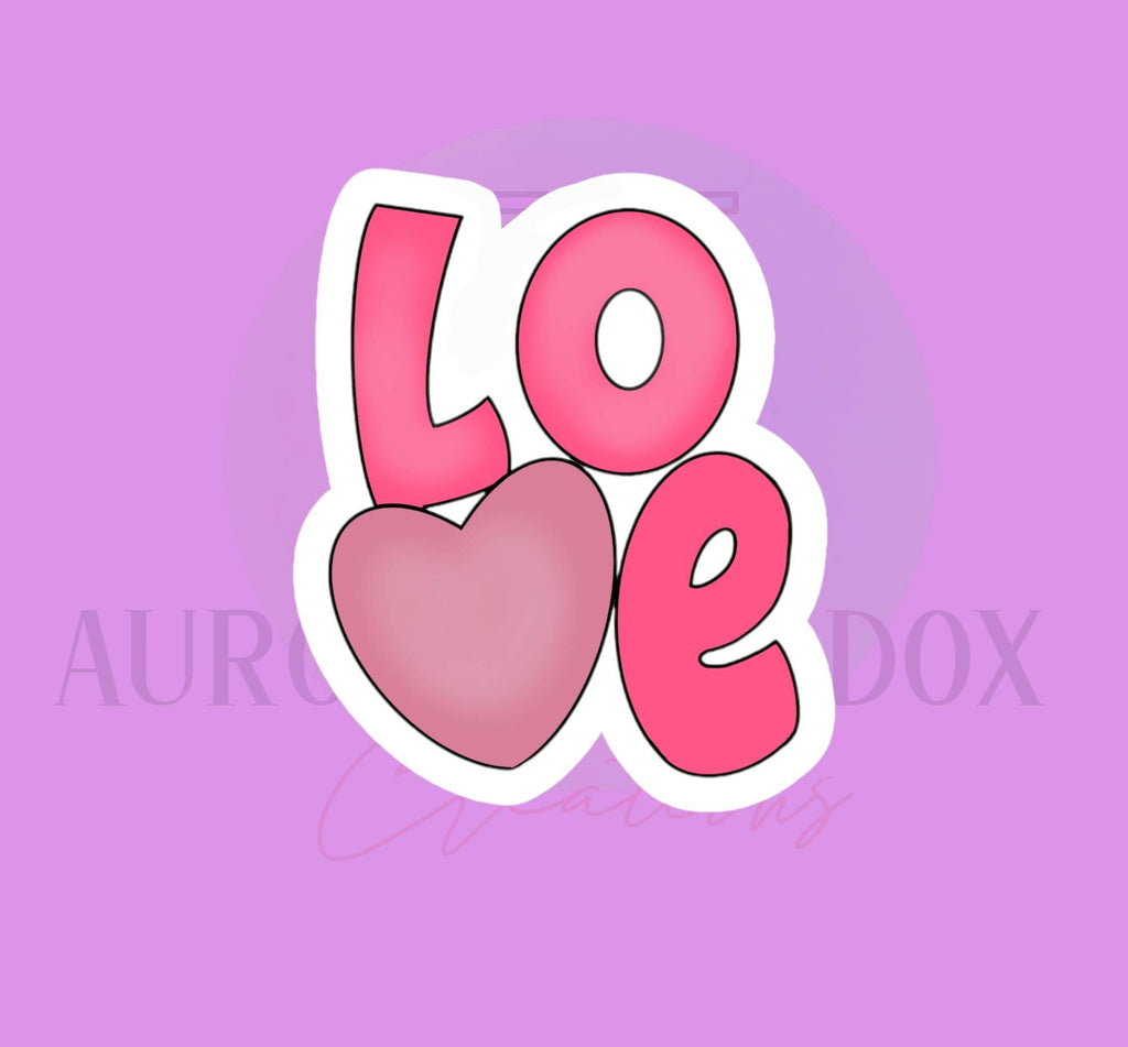 Love Plaque Cookie Cutter