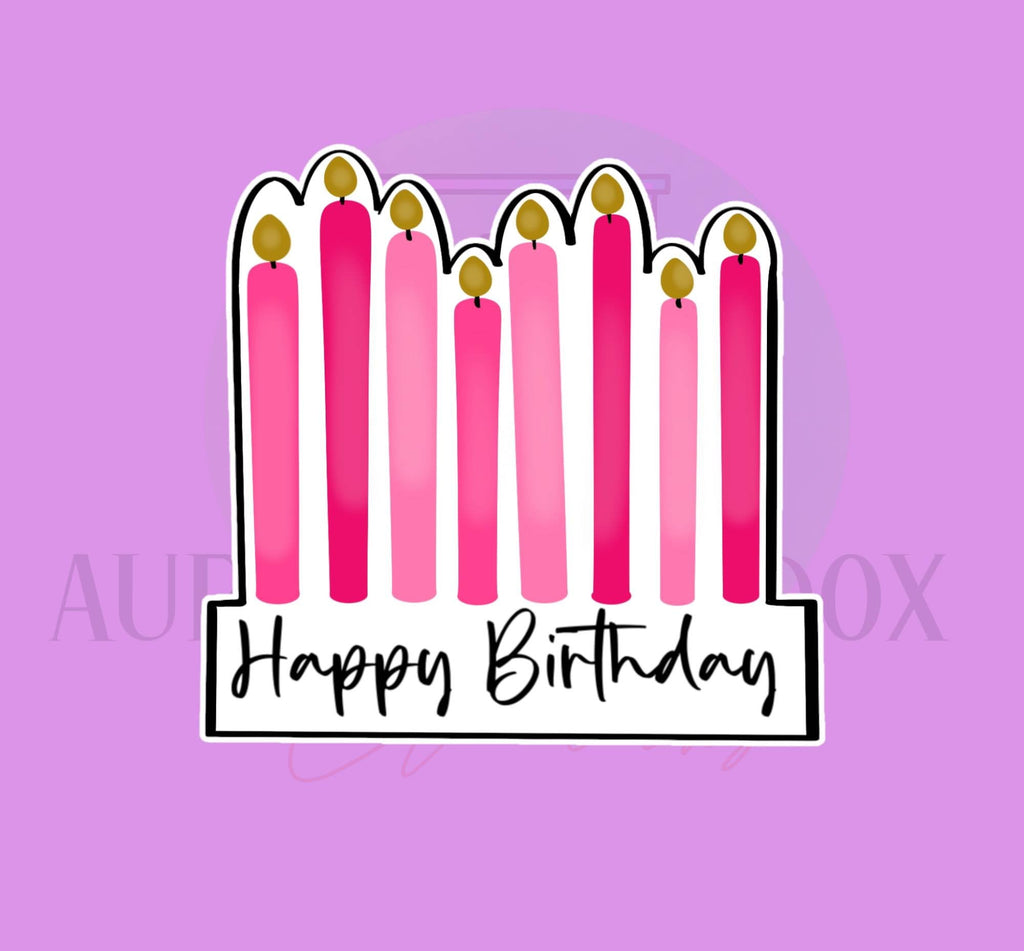Birthday Candle Plaque Cookie Cutter