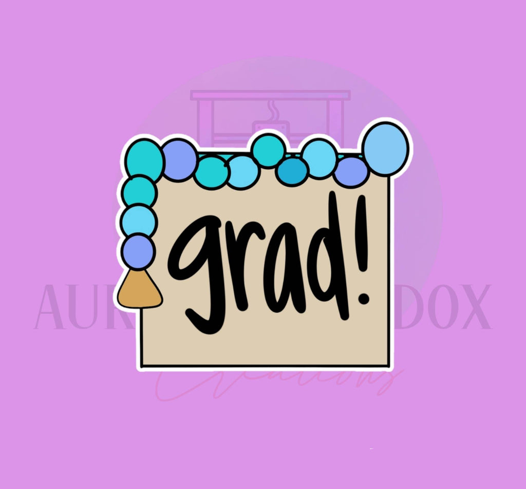 Banner with Bead Tassel Cookie Cutter