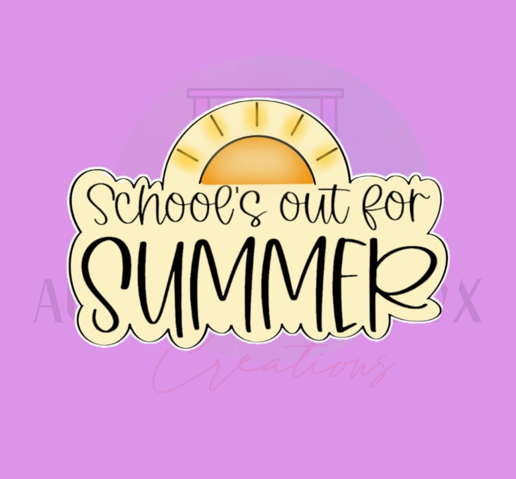 Schools Out For Summer Plaque Cookie Cutter