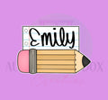 Pencil Paper Plaque Cookie Cutter