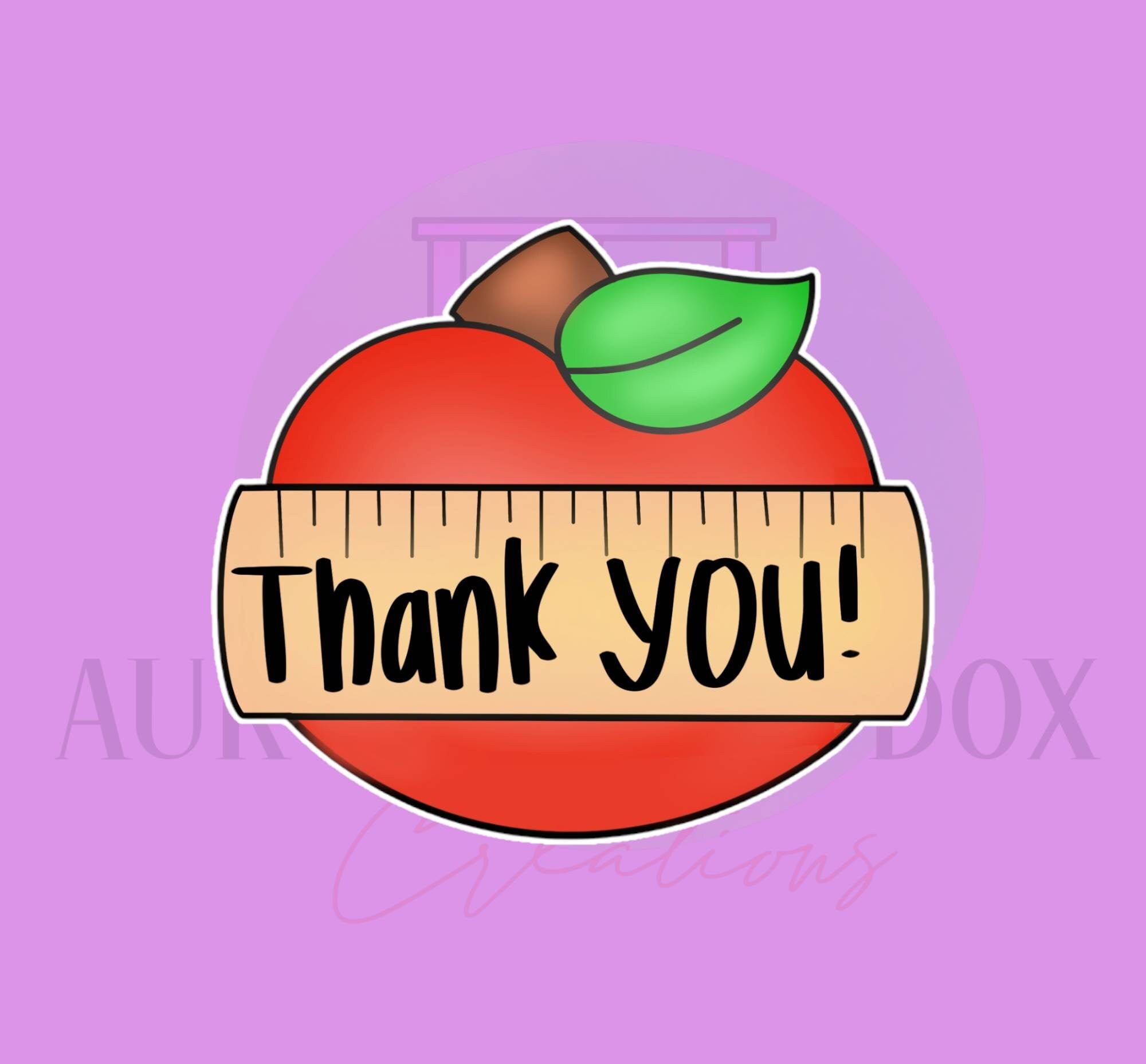 Apple Ruler Plaque Cookie Cutter