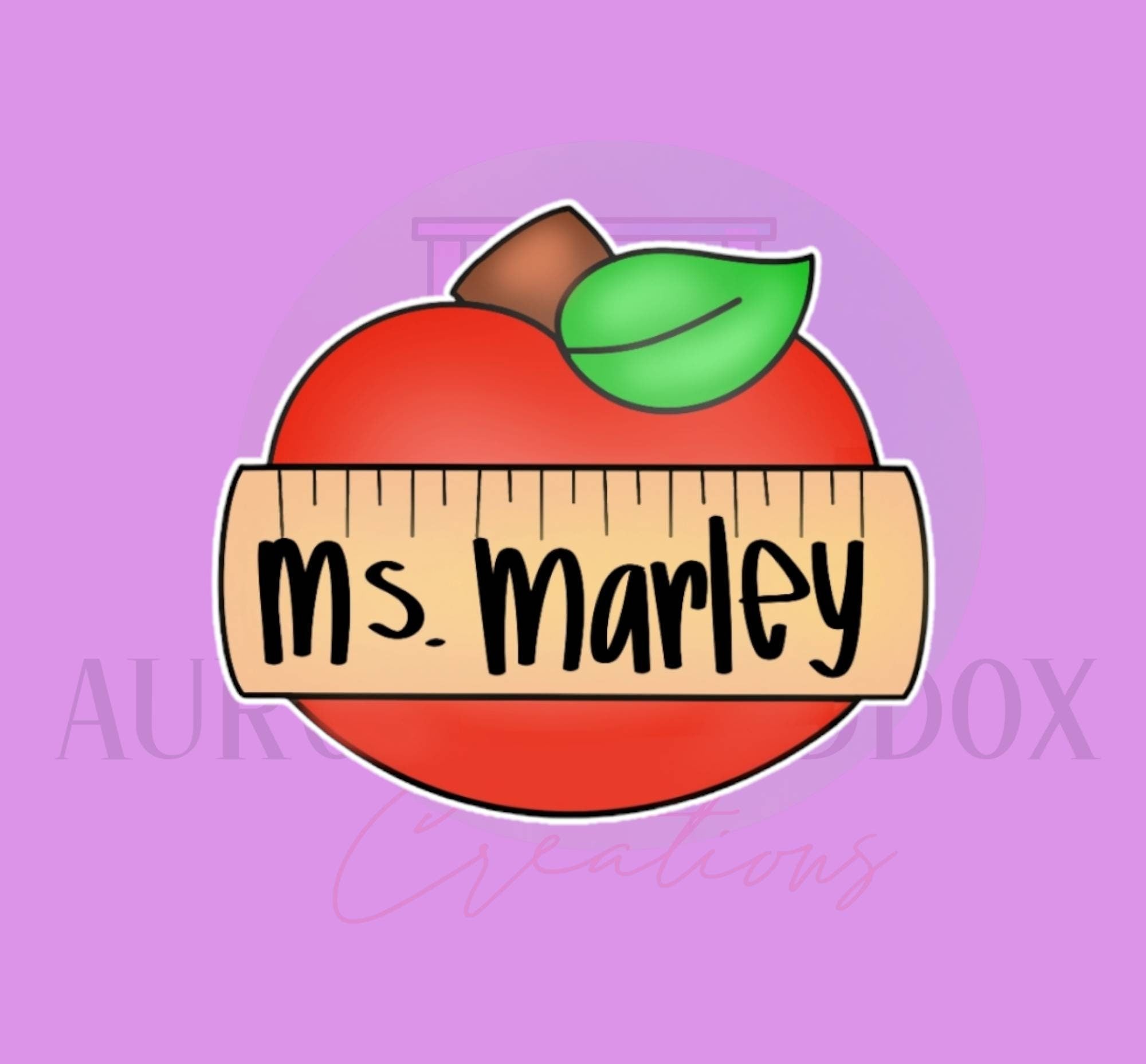 Apple Ruler Plaque Cookie Cutter