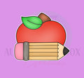 Apple Pencil Plaque #1 Cookie Cutter