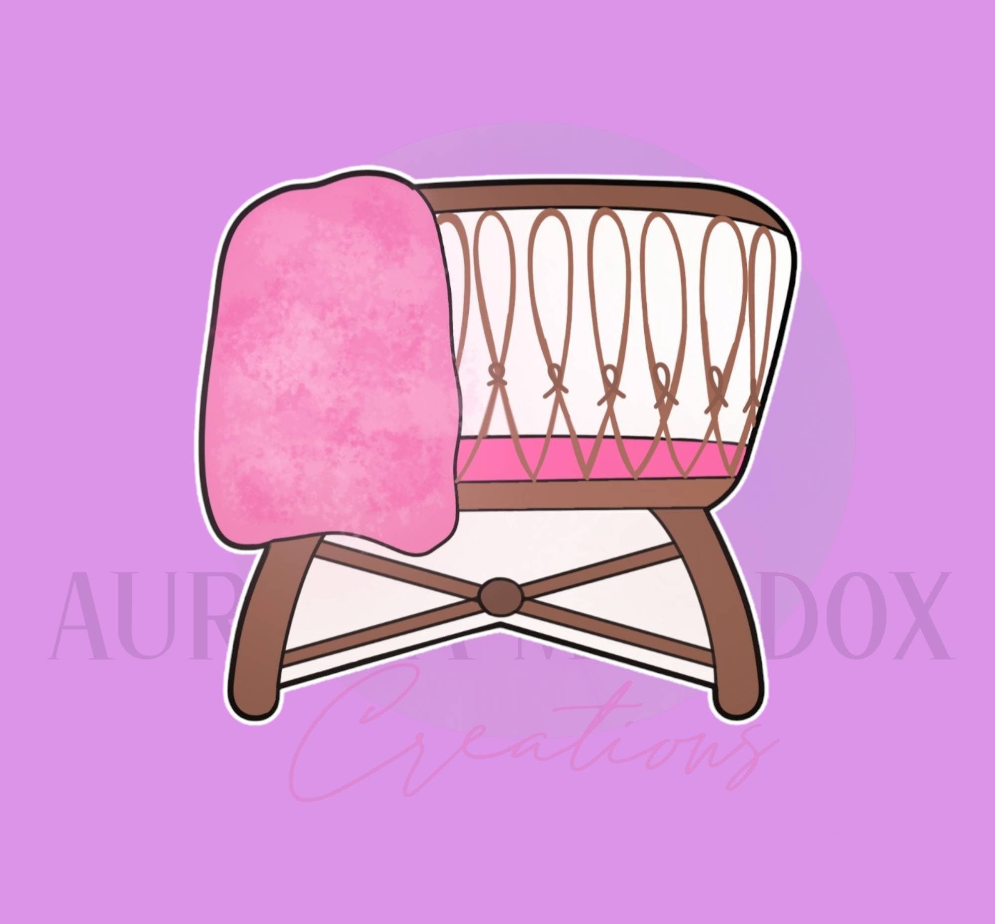 Baby Bassinet Blanket Cookie Cutter