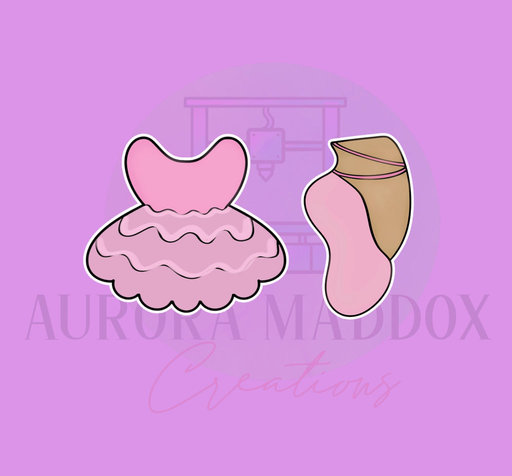 Ballet Dress & Slipper Set #2 | 2 Piece| Cookie Cutter