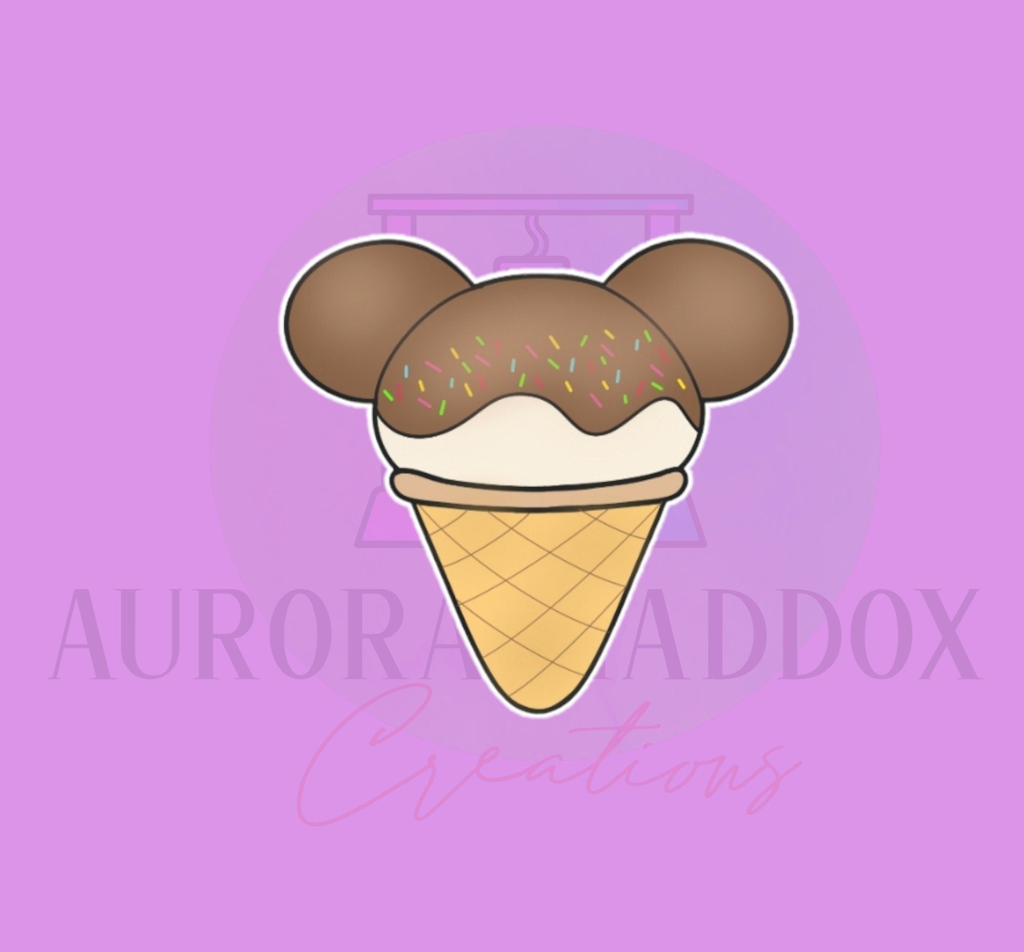 Mouse Ears Ice Cream Cone Cookie Cutter