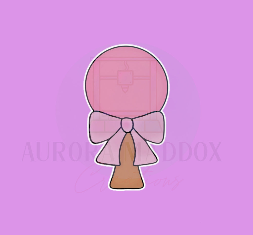Baby Rattle with Bow #2 Cookie Cutter