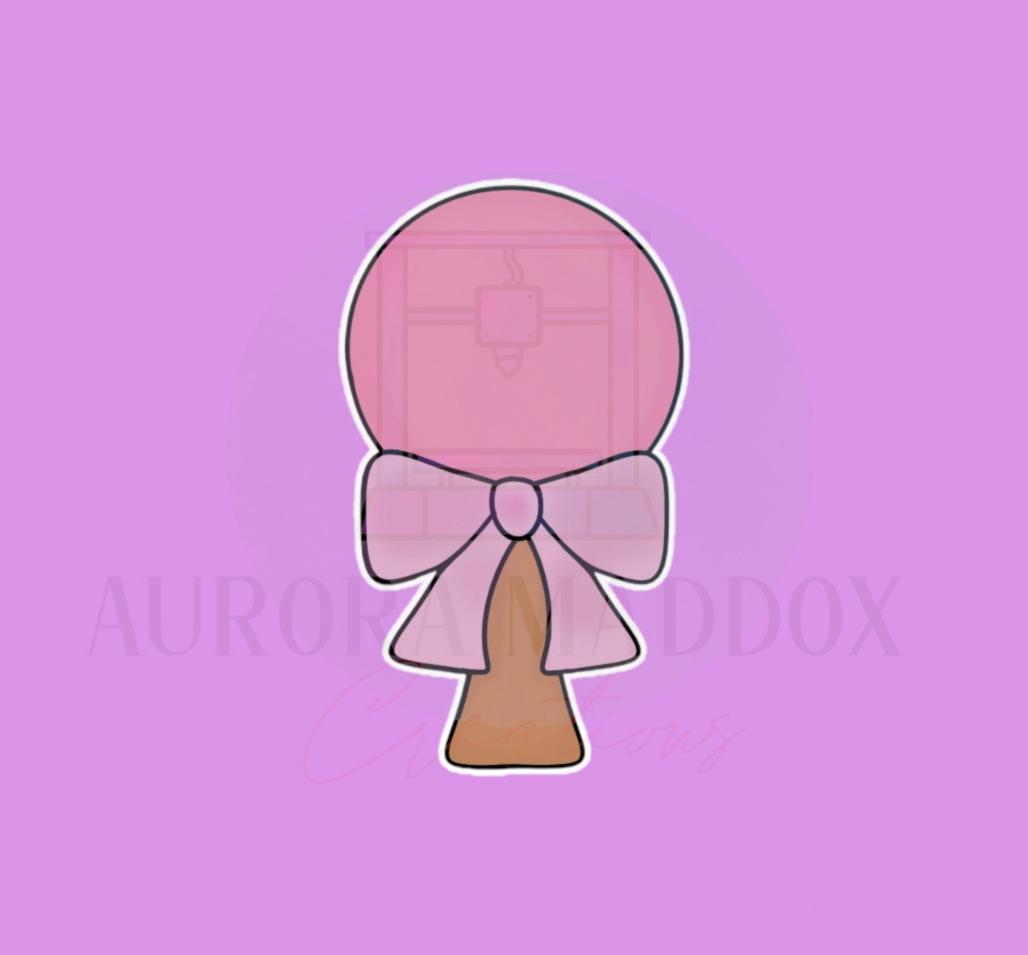 Baby Rattle with Bow #2 Cookie Cutter