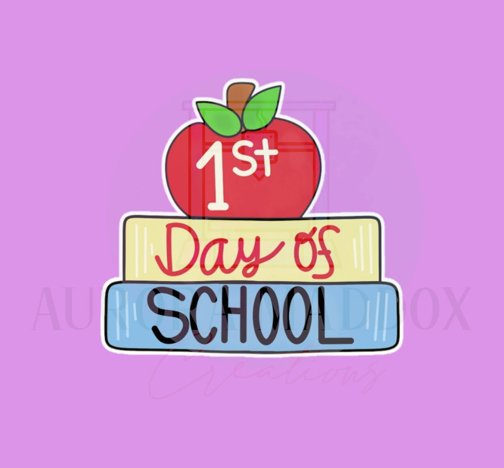 First Day of School Apple Books Cookie Cutter