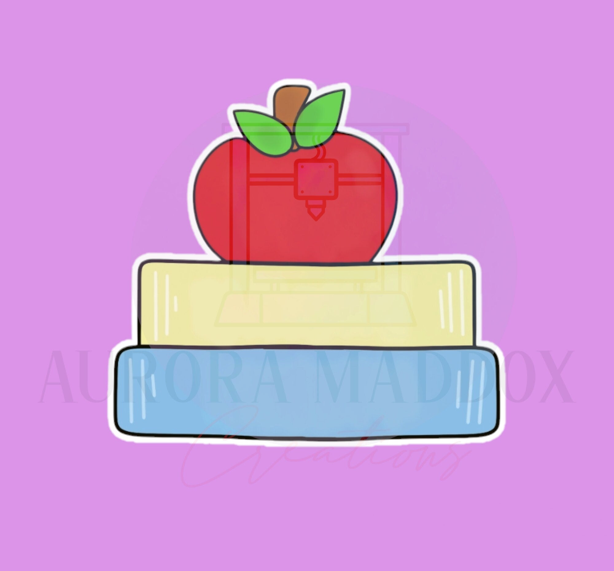 First Day of School Apple Books Cookie Cutter