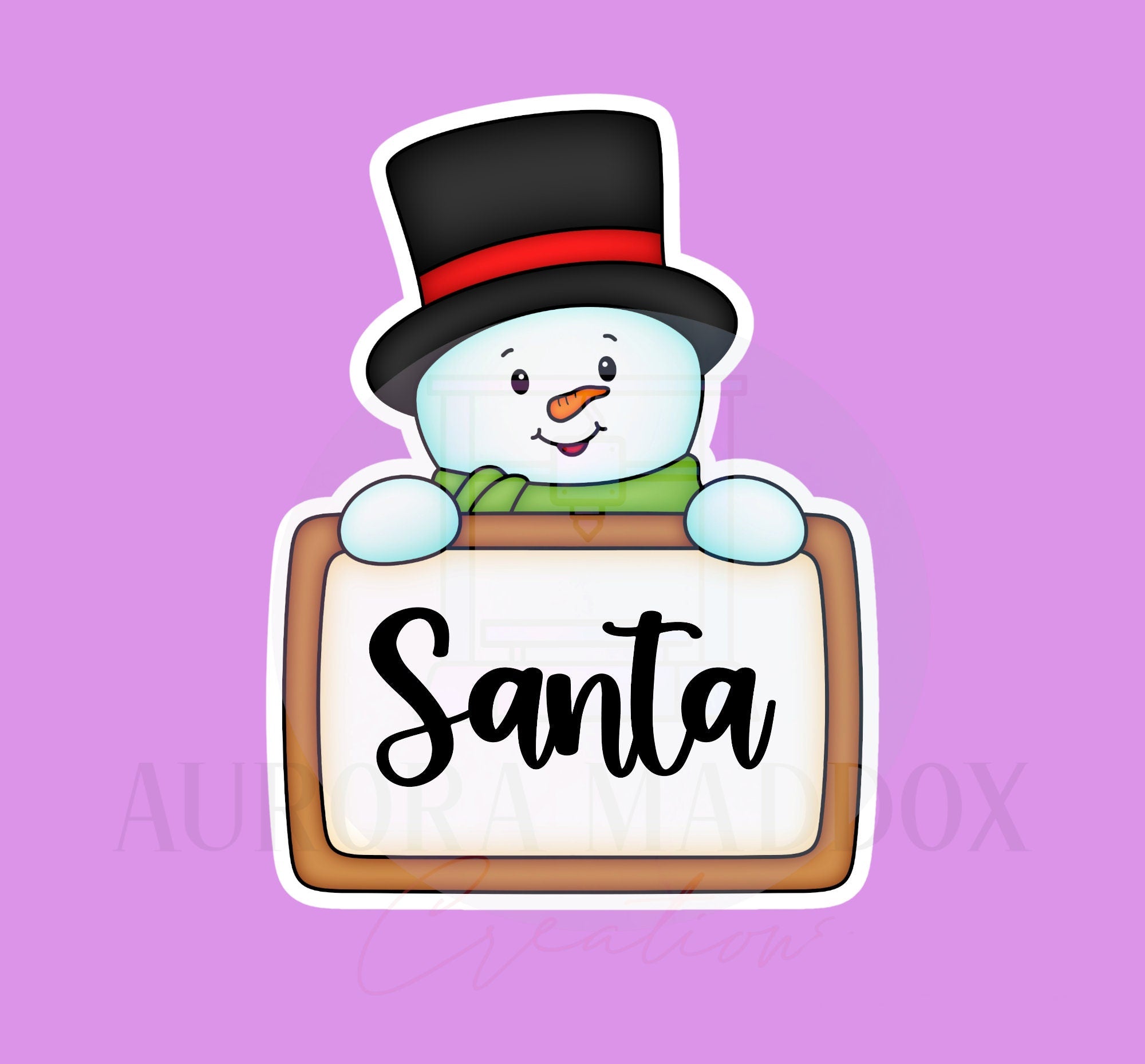 Snowman Plaque Cookie Cutter