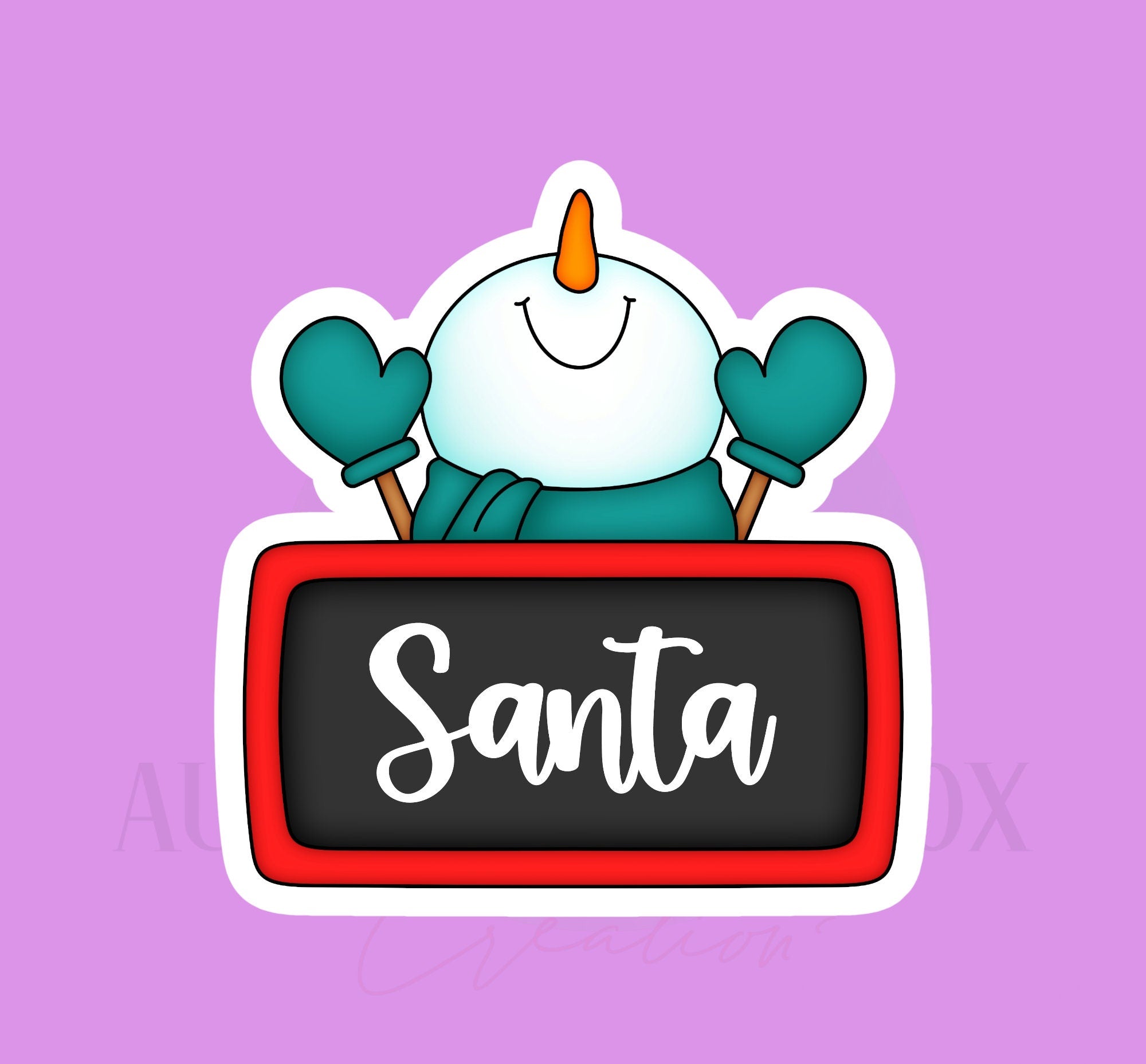 Snowman Hands Plaque Cookie Cutter