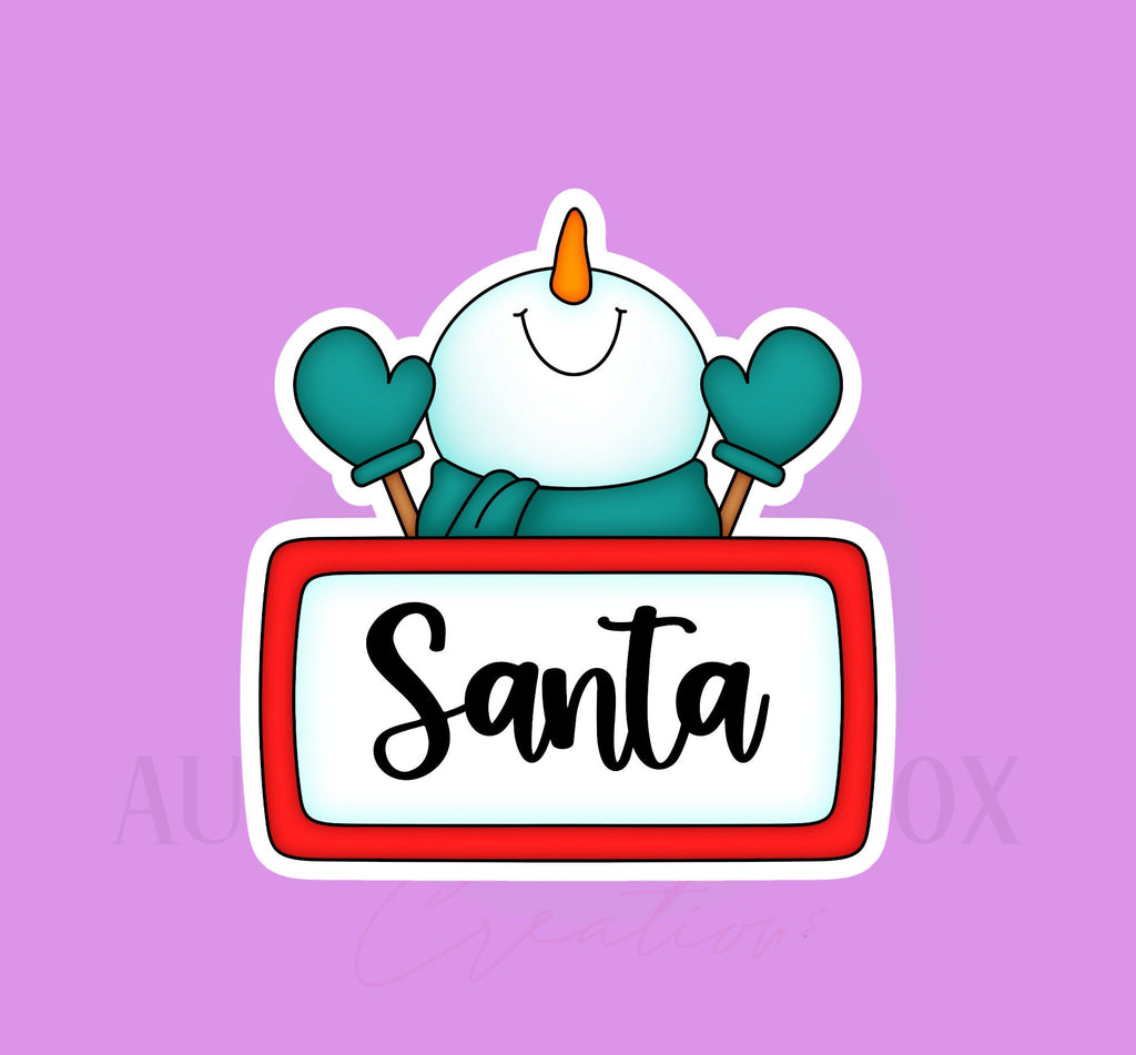 Snowman Hands Plaque Cookie Cutter