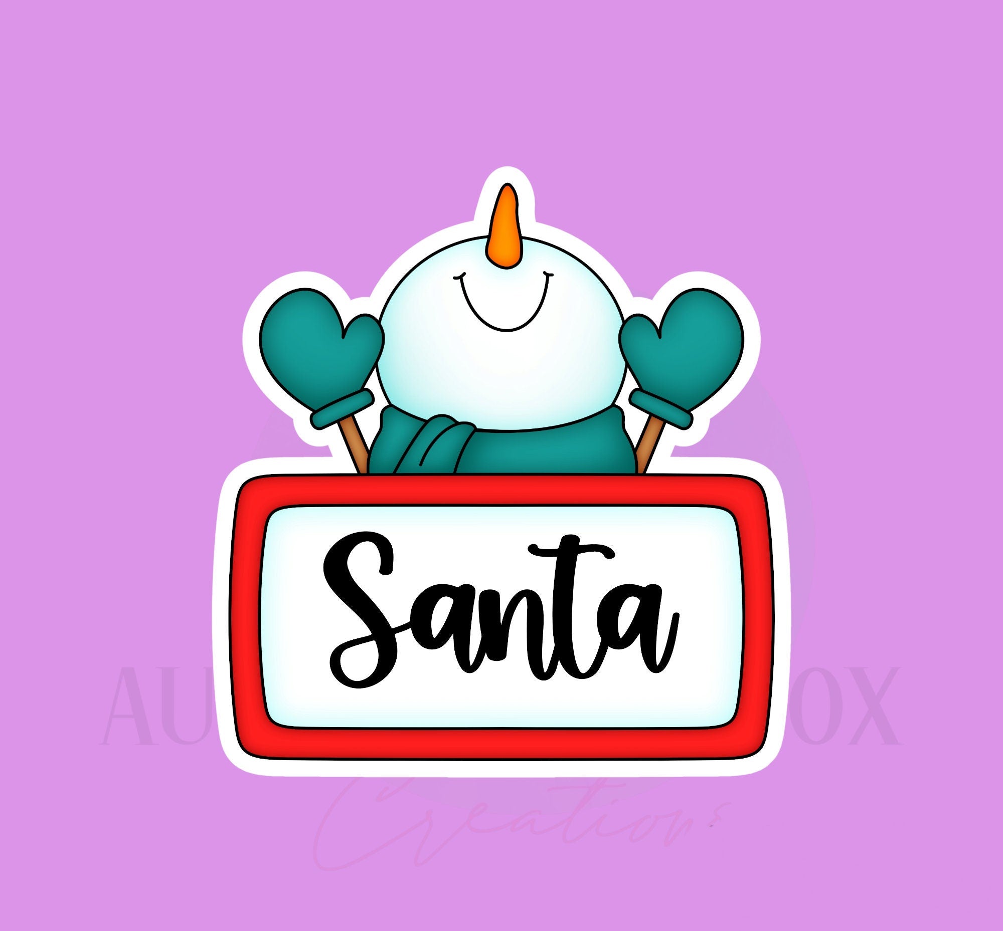 Snowman Hands Plaque Cookie Cutter