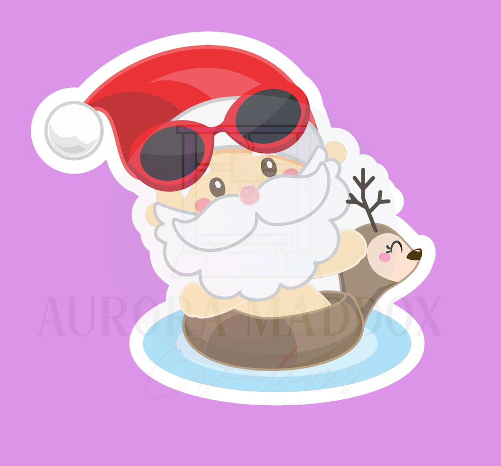 Santa Claus Reindeer Float with Water Cookie Cutter