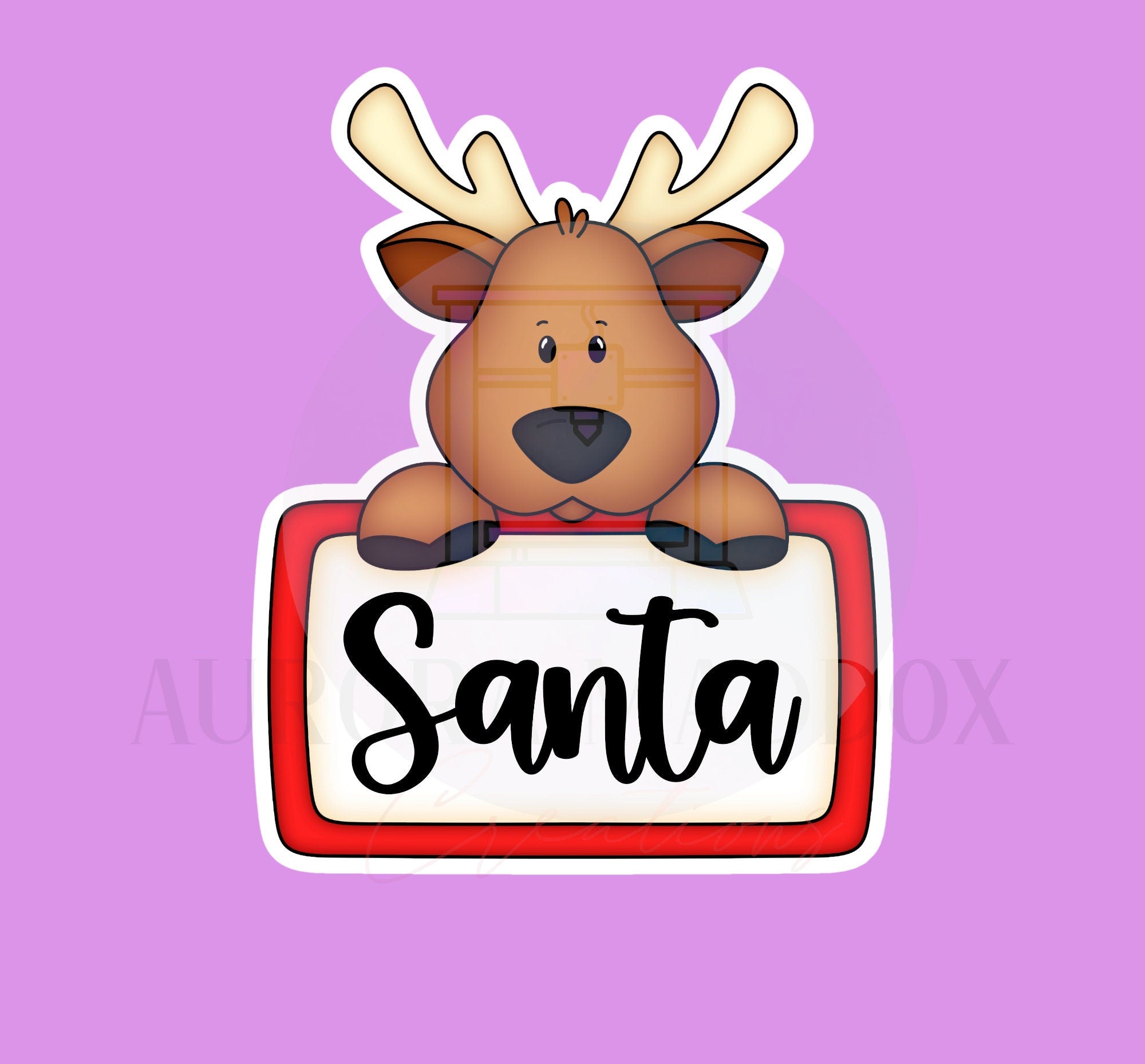 Reindeer Plaque Cookie Cutter