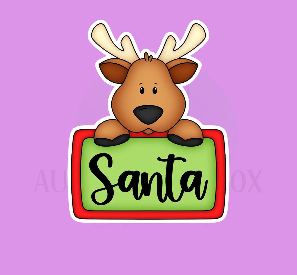 Reindeer Plaque Cookie Cutter