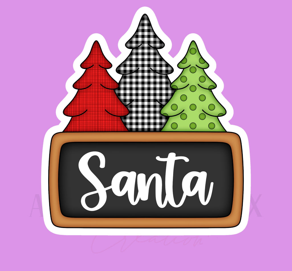 Christmas Tree Plaque Cookie Cutter