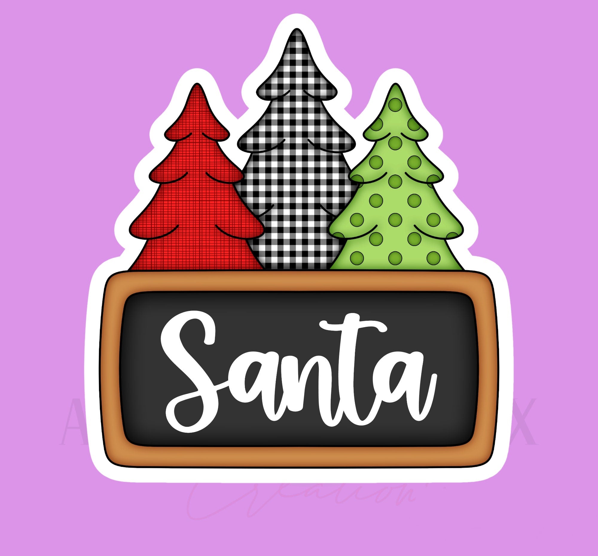 Christmas Tree Plaque Cookie Cutter
