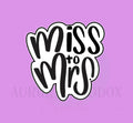 Miss to Mrs. Plaque Cookie Cutter