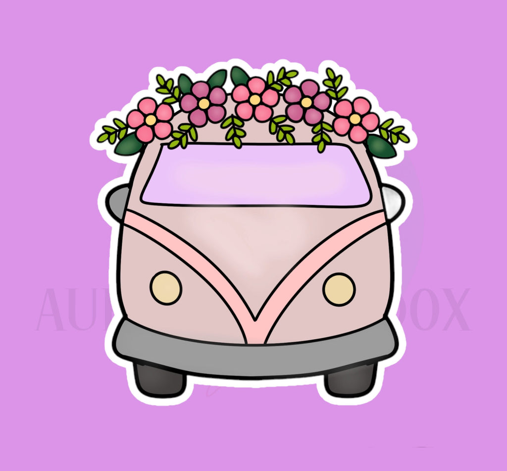 Retro Van with Flowers Cookie Cutter