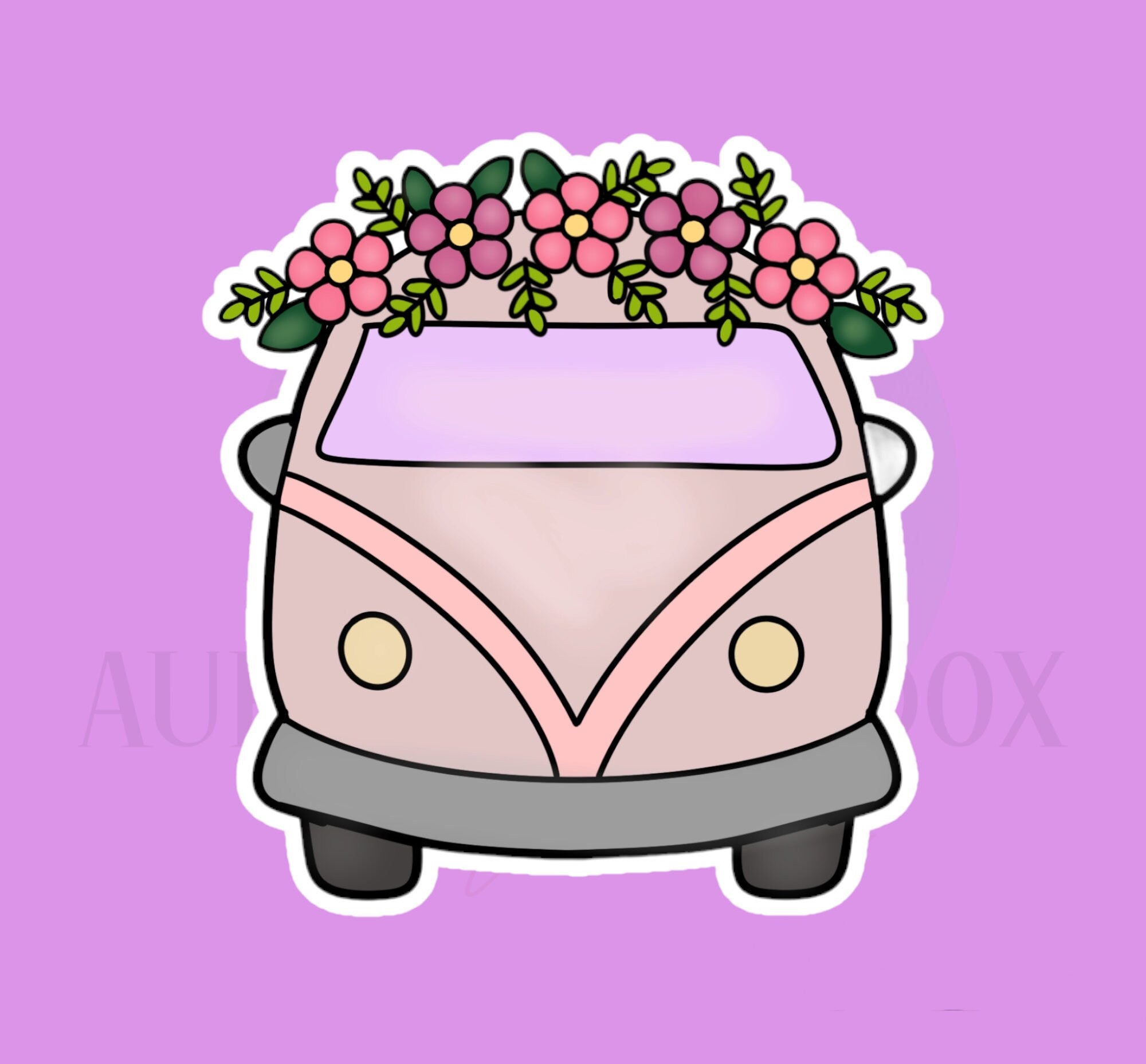 Retro Van with Flowers Cookie Cutter