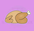 Cooked Turkey Cookie Cutter