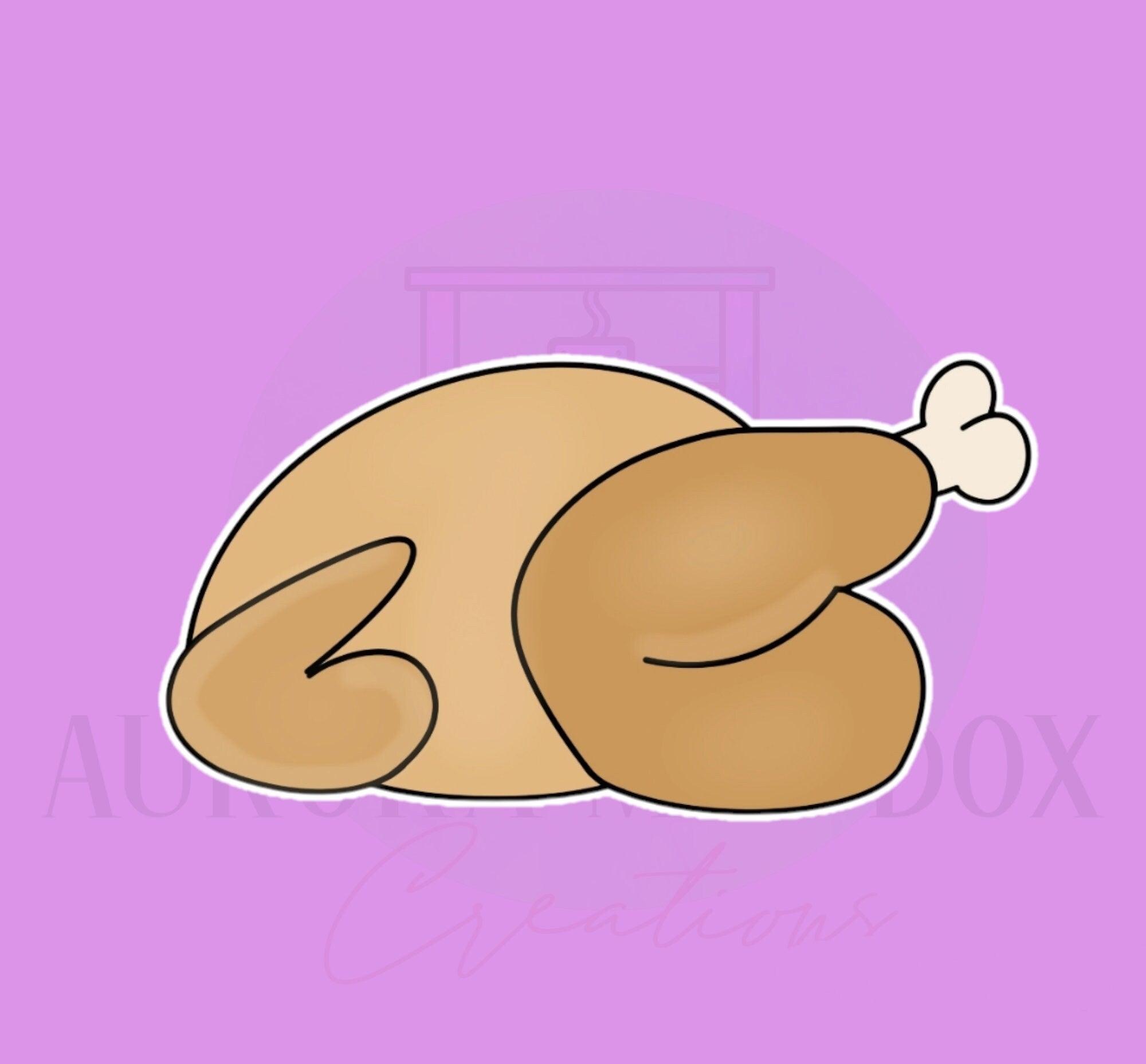 Cooked Turkey Cookie Cutter